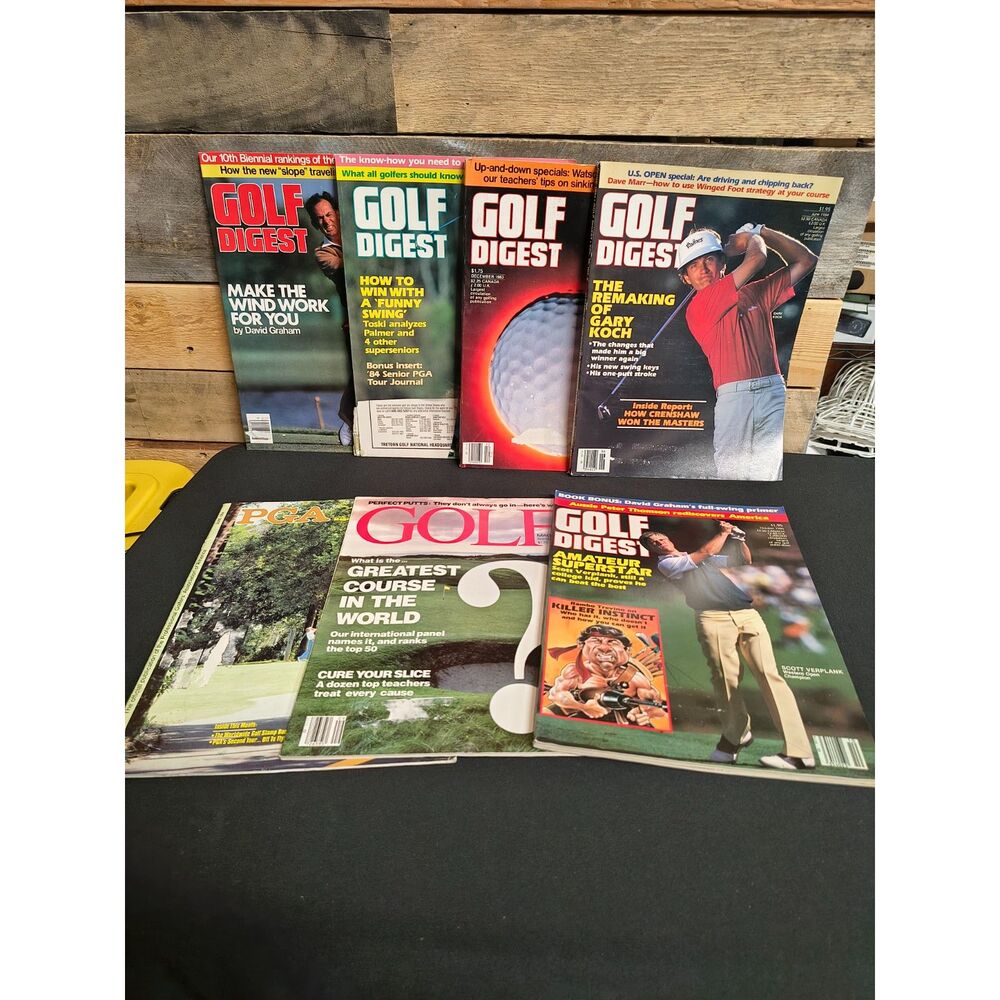Lot of 7 VTG Golf Magazines - Golf Digest, PGA, Golf - 1983-1985